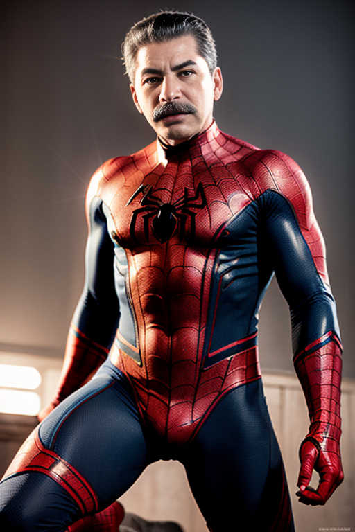 00034-284548008-modelshoot style, muscular,Joseph Stalin dressed as spider-man,no helmet,intricate details, lens flare, intricate detailed face,.png